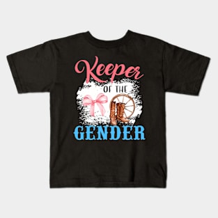 Gender Reveal Keeper Of The Gender Baby Announcet Kids T-Shirt